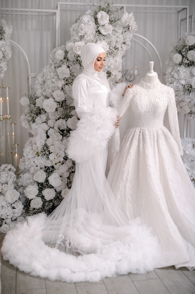 Irene Ruffles Bridal Robe