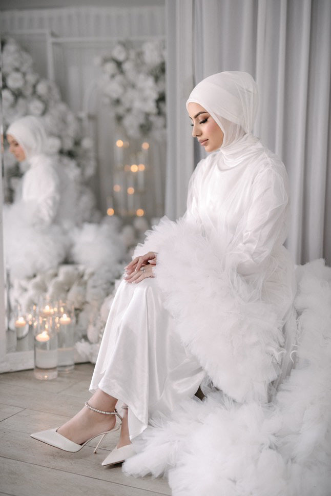 Irene Ruffles Bridal Robe
