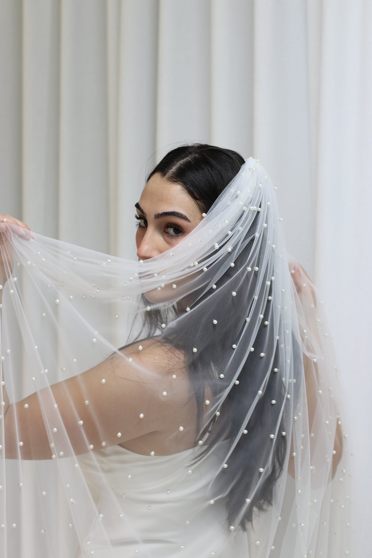 Sheer Pearl Tulle Veil