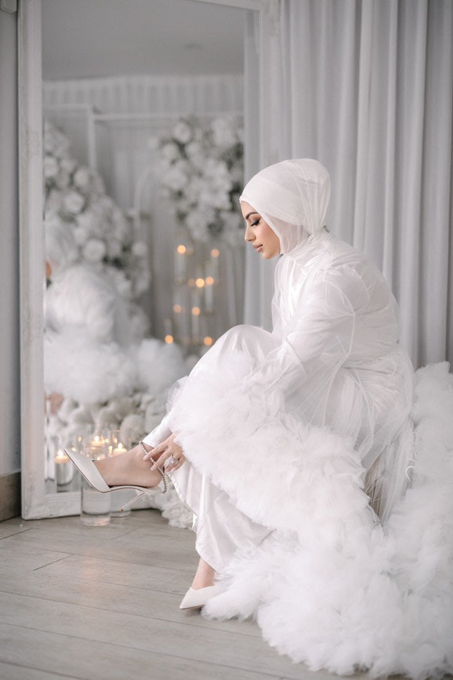Irene Ruffles Bridal Robe