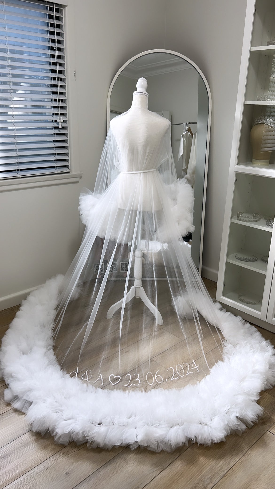 Irene Ruffles Bridal Robe
