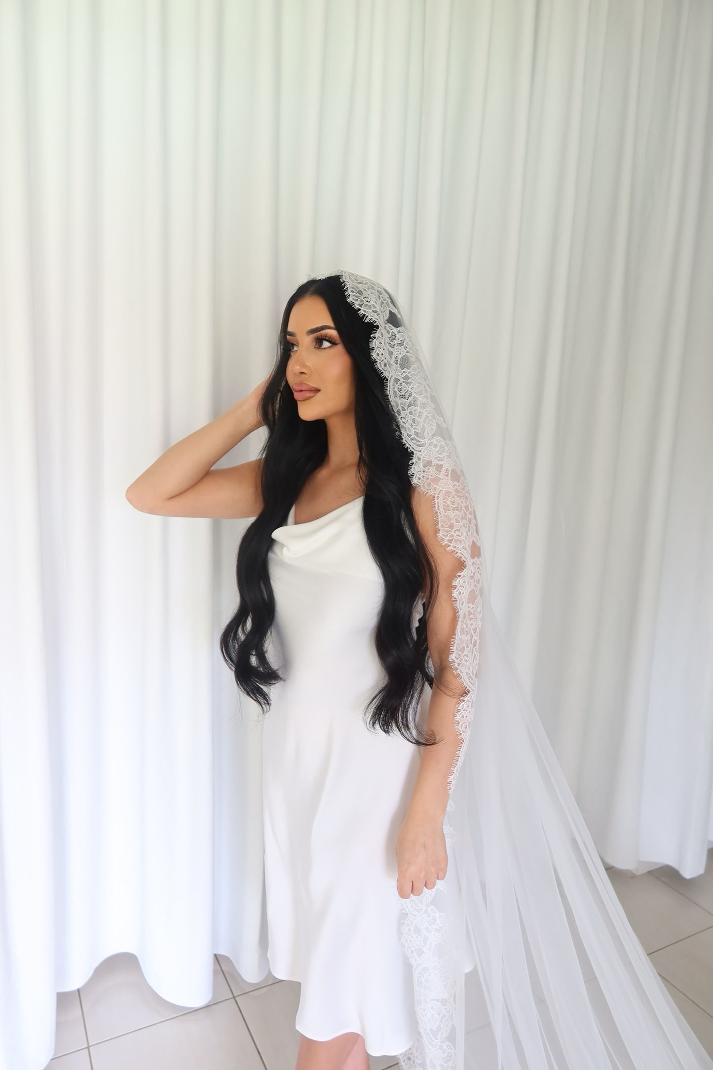 Lucia One Tier Mantilla Veil