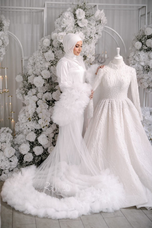 Irene Ruffles Bridal Robe