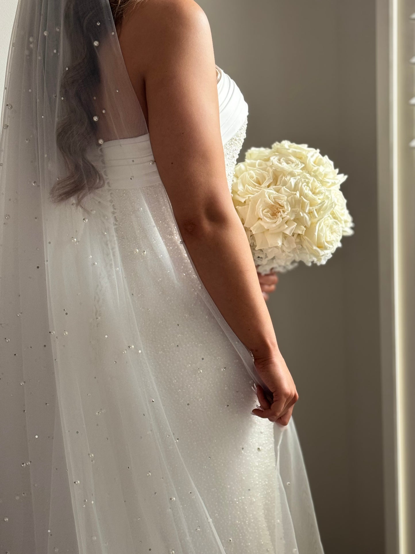 Indiana Pearl and Crystal Veil