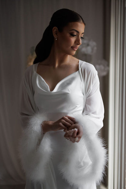 Keira Bridal Cowl Neck Slip
