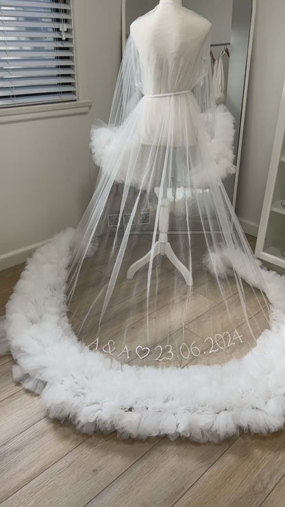 Irene Ruffles Bridal Robe
